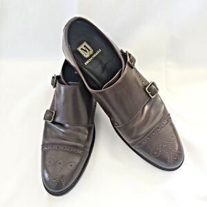 👞 Bruno Magli Alfanzo Shoes – Men's 11M – Dark Brown Monk Strap – Italy Leather